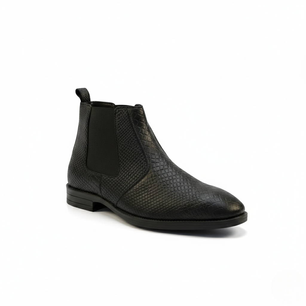 Sanserif Leather Chelsea Boot