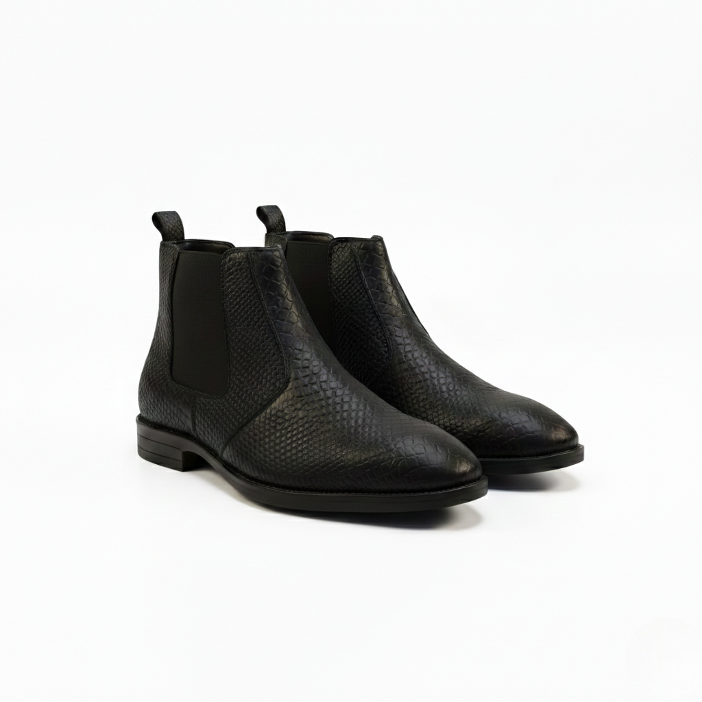 Sanserif Leather Chelsea Boot