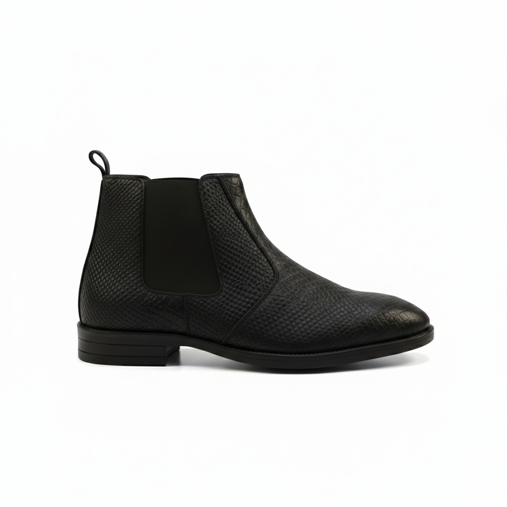 Sanserif Leather Chelsea Boot